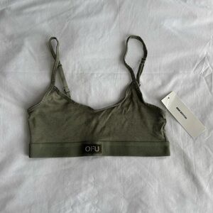 Out From Under khaki green bralette